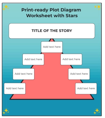 Free Print-ready Plot Diagram Worksheet with Stars to Edit Online