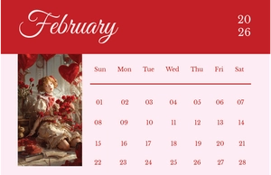 February 2026 Love Calendar Template