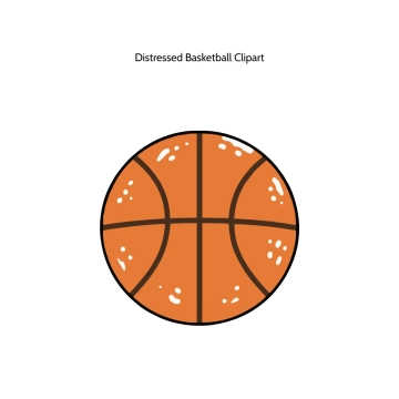 Free Distressed Basketball Vector Clipart (PNG, SVG) to Edit Online