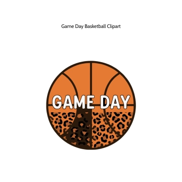 Free Game Day Basketball Vector Clipart (PNG, SVG) to Edit Online