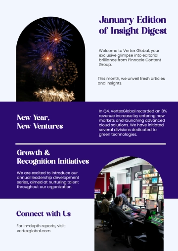 Free January Newsletter Template to Edit Online