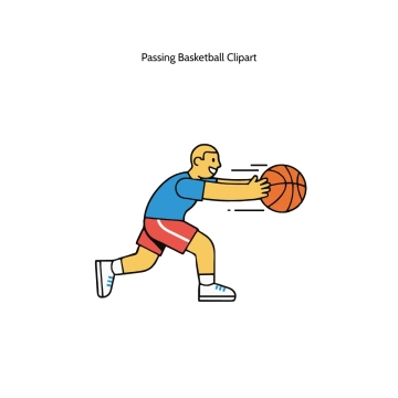 Free Passing Basketball Vector Clipart (PNG, SVG) to Edit Online