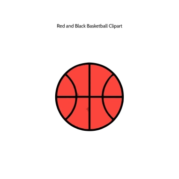 Free Red and Black Basketball Vector Clipart (PNG, SVG) to Edit Online