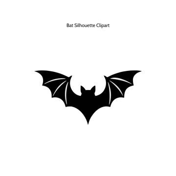 Free Bat Silhouette Vector Clipart (PNG, SVG) to Edit Online