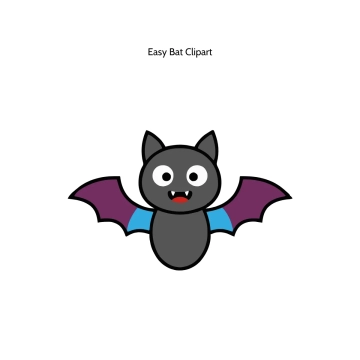 Free Easy Bat Vector Clipart (PNG, SVG) to Edit Online