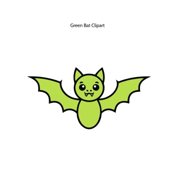 Free Green Bat Vector Clipart (PNG, SVG) to Edit Online