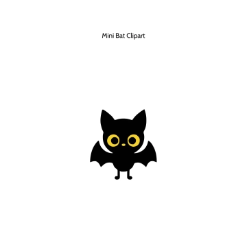 Free Mini Bat Vector Clipart (PNG, SVG) to Edit Online