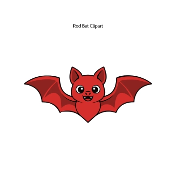 Free Red Bat Vector Clipart (PNG, SVG) to Edit Online