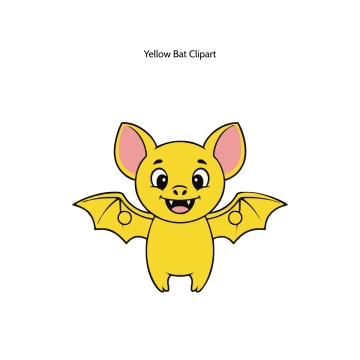 Free Yellow Bat Vector Clipart (PNG, SVG) to Edit Online