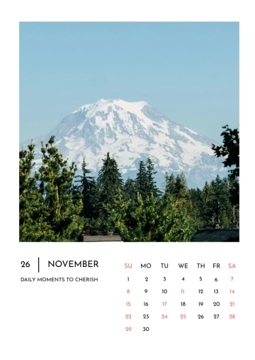 Free Minimalist November 2026 Calendar Template to Edit Online