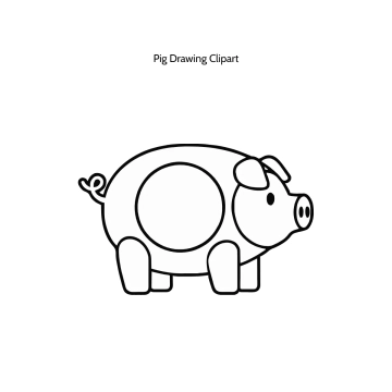 Free Pig  DrawingVector Clipart (PNG, SVG) to Edit Online