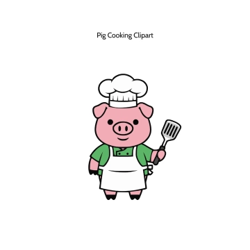Free Pig Cooking Vector Clipart (PNG, SVG) to Edit Online