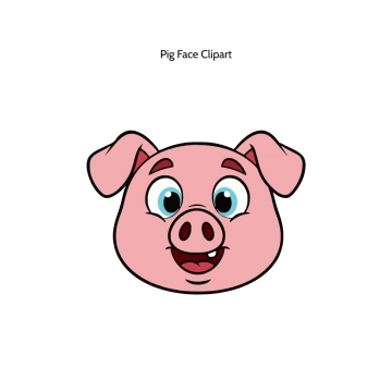 Free Pig Face Vector Clipart (PNG, SVG) to Edit Online