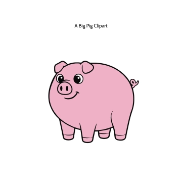 Free A Big Pig Vector Clipart (PNG, SVG) to Edit Online