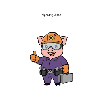 Free Alpha Pig Vector Clipart (PNG, SVG) to Edit Online