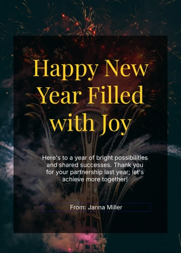 Free Positive New Year Wishes Template to Edit Online