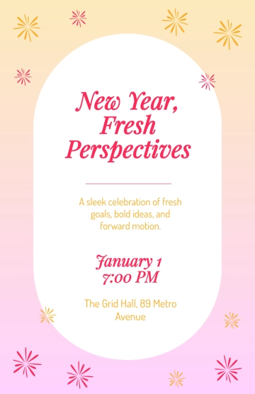 Free Modern New Year Poster Template to Edit Online