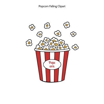 Free Popcorn Falling Vector Clipart (PNG, SVG) to Edit Online