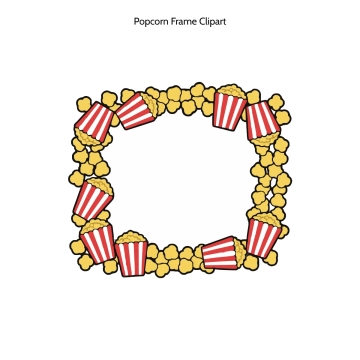 Free Popcorn Frame Vector Clipart (PNG, SVG) to Edit Online
