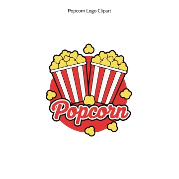 Free Popcorn Logo Symbol Vector Clipart (PNG, SVG) to Edit Online
