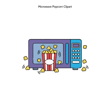 Free Microwave Popcorn Vector Clipart (PNG, SVG) to Edit Online