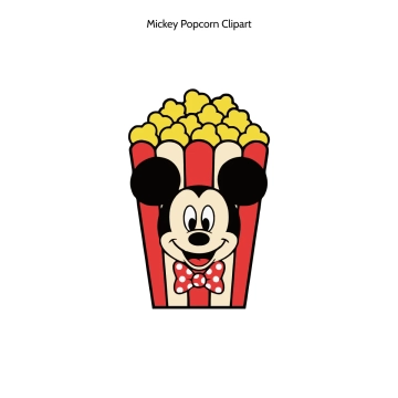 Free Mickey Popcorn Vector Clipart (PNG, SVG) to Edit Online