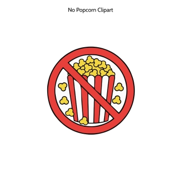 Free No Popcorn Symbol Vector Clipart (PNG, SVG) to Edit Online