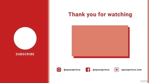 Free Youtube Channel End Screen Template to Edit Online
