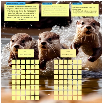 Free Sea Otter Brainstorming Activity to Edit Online