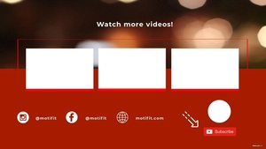 Free Modern Youtube End Screen Template to Edit Online