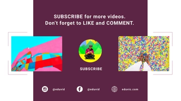 Free Animated Youtube End Screen Template to Edit Online