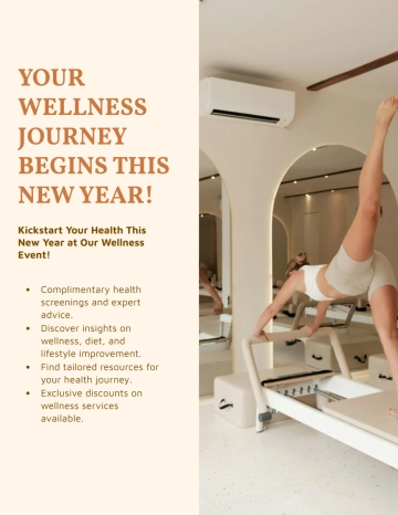 Free New Year Wellness Event Flyer Template to Edit Online