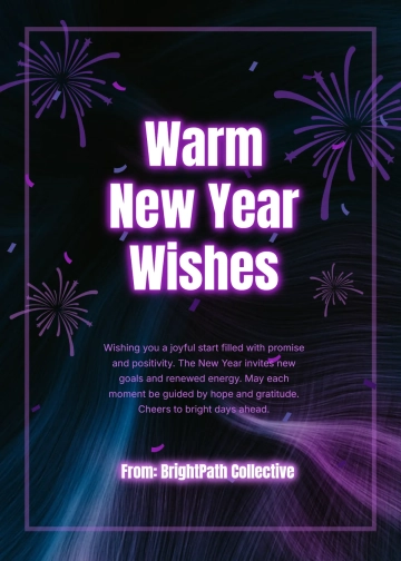 Free Wishing You A Happy New Year 2026 Template to Edit Online