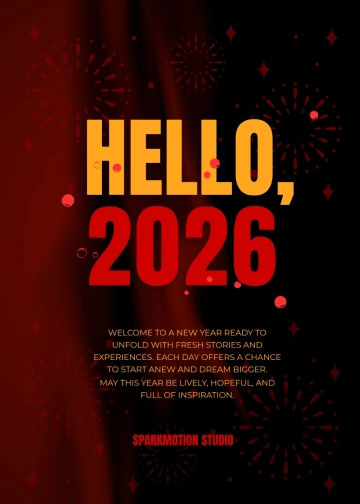 Free Animated Hello 2026 Template to Edit Online