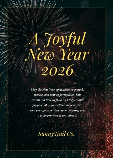 Free Joyful New Year 2026 Template to Edit Online