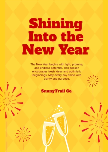 Free Bright New Year 2026 Template to Edit Online