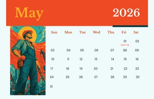 Corporate May 2026 Calendar Template