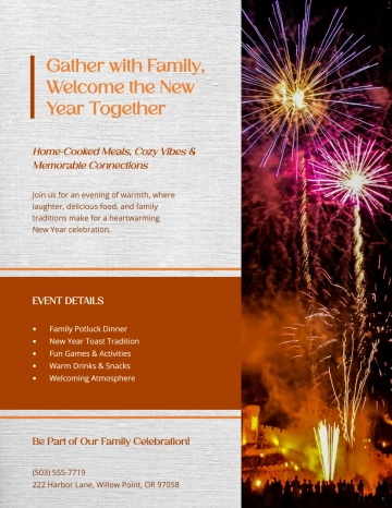 Free Rustic New Year Flyer Template to Edit Online