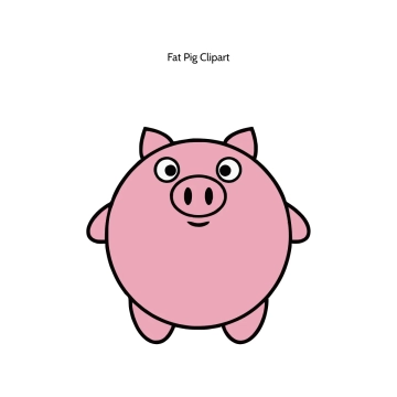 Free Fat Pig Vector Clipart (PNG, SVG) to Edit Online
