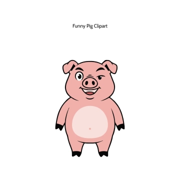 Free Funny Pig Vector Clipart (PNG, SVG) to Edit Online