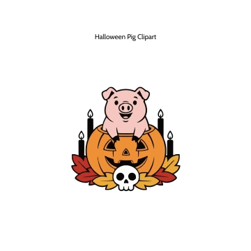 Free Halloween Pig Vector Clipart (PNG, SVG) to Edit Online
