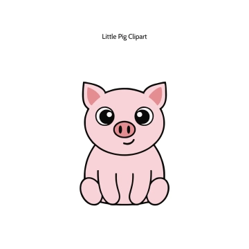 Free Little Pig Vector Clipart (PNG, SVG) to Edit Online