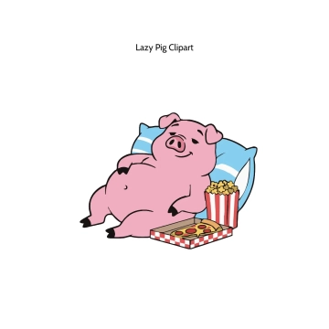 Free Lazy Pig Vector Clipart (PNG, SVG) to Edit Online