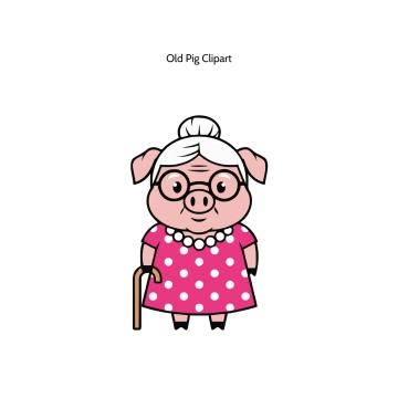 Free Old Pig Vector Clipart (PNG, SVG) to Edit Online