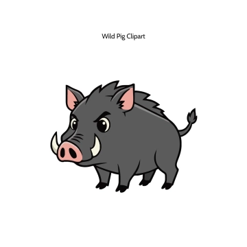 Free Wild Pig Vector Clipart (PNG, SVG) to Edit Online