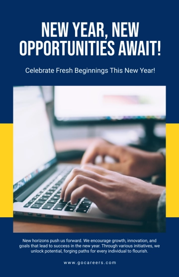 Free Professional New Year Poster Template to Edit Online