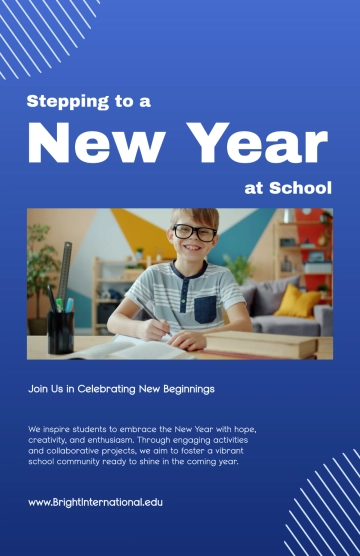 Free Abstract New Year Poster Template to Edit Online