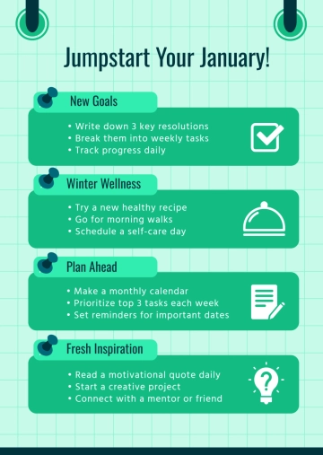 Free January Infographics Template to Edit Online