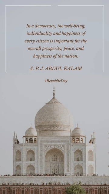 Free Inspirational India Republic Day Quote Template to Edit Online