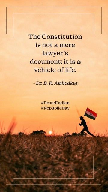Free Proud India Republic Day Quote Template to Edit Online